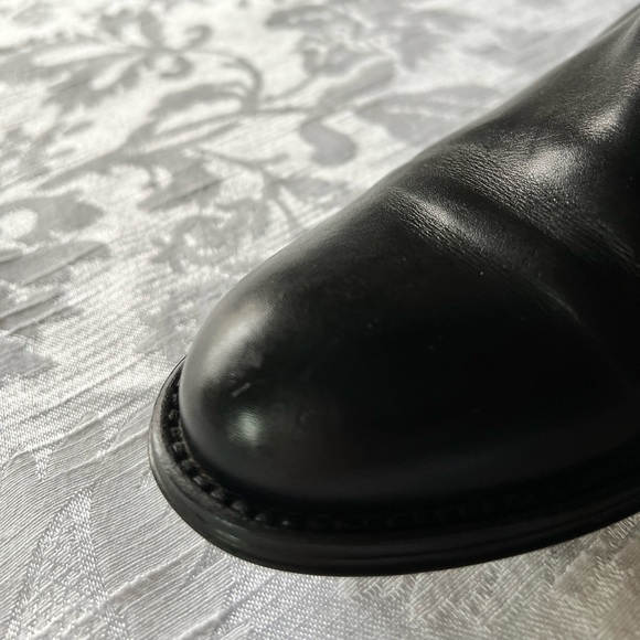 Aquatalia Pleated Accent Leather Knee-High Boots - Picture 8 of 12